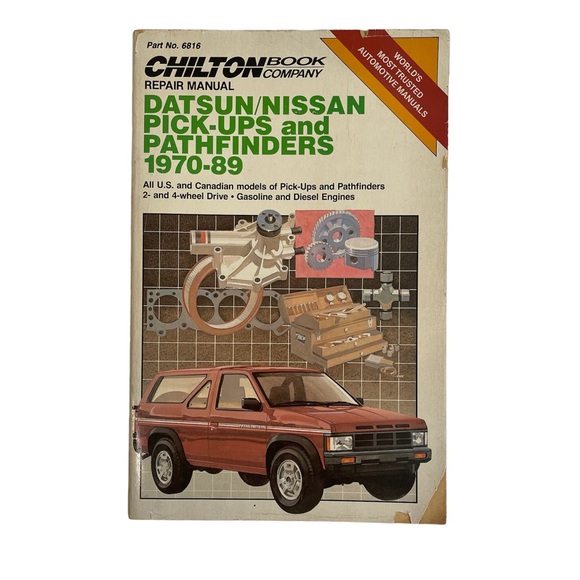 Chilton 6816 Repair Manual Datsun Nissan Pickup Pathfinder 1970-1989 Guide USA - Picture 1 of 16